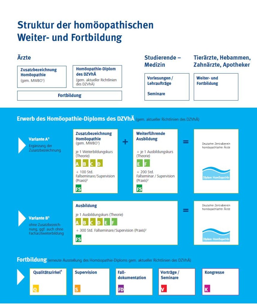 Struktur der homöopathischen Weiter- und Fortbildung