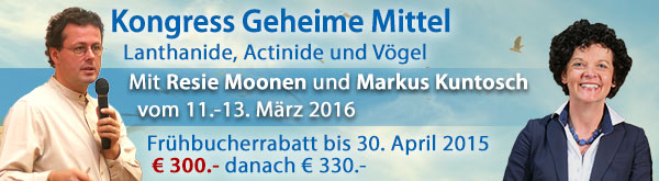 Kongress Geheime Mittel – Lanthanide, Actinide & Vögel